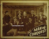 d433 MAN OF CONQUEST vintage movie lobby card R40s singing with the band!