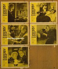 e579 MAN WHO COULD CHEAT DEATH 5 vintage movie lobby cards '59 Hammer