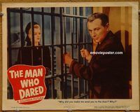 d434 MAN WHO DARED vintage movie lobby card '46 John Sturges, Leslie Brooks