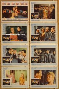 e870 MARDI GRAS 8 vintage movie lobby cards '58 Pat Boone, Christine Carere