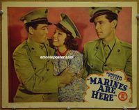 d438 MARINES ARE HERE vintage movie lobby card '38 Gordon Oliver, June Travis