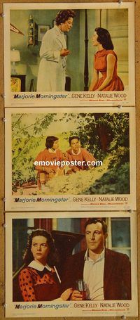 e336 MARJORIE MORNINGSTAR 3 vintage movie lobby cards '58 Kelly, Natalie Wood