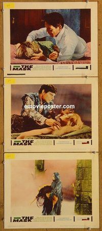 e337 MASK 3 vintage movie lobby cards '61 horror, greatest thrill!