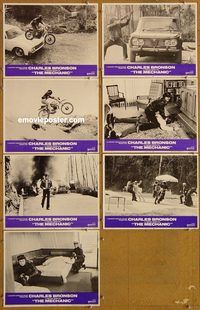 e783 MECHANIC 7 vintage movie lobby cards '72 Charles Bronson, Vincent