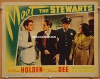 d445 MEET THE STEWARTS vintage movie lobby card '42 William Holden, F. Dee