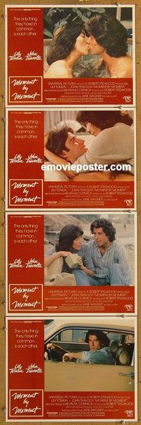 e469 MOMENT BY MOMENT 4 vintage movie lobby cards '78 Tomlin, Travolta