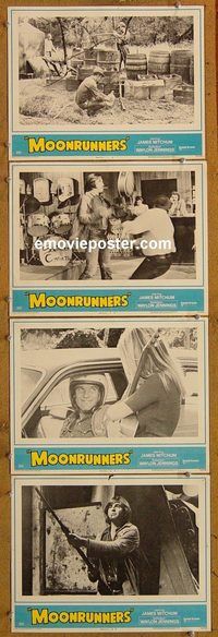 e470 MOONRUNNERS 4 vintage movie lobby cards '74 Waylon Jennings, Mitchum