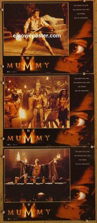 e342 MUMMY 3 vintage movie lobby cards '99 Brendan Fraser, Weisz