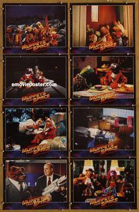 e872 MUPPETS FROM SPACE 8 vintage movie lobby cards '99 sci-fi Kermit, Gonzo!