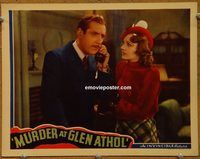 d466 MURDER AT GLEN ATHOL vintage movie lobby card '36 Calvert, mystery!