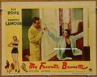 d471 MY FAVORITE BRUNETTE vintage movie lobby card #3 '47 Bob Hope, Lamour