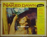 d475 NAKED DAWN vintage movie lobby card #2 '55 sexy Betta St. John!