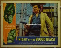 d481 NIGHT OF THE BLOOD BEAST vintage movie lobby card #8 '58 AIP horror!