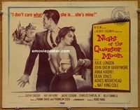 d920 NIGHT OF THE QUARTER MOON vintage movie title lobby card '59 Julie London