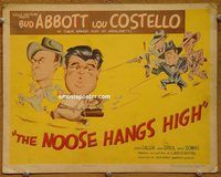 d922 NOOSE HANGS HIGH vintage movie title lobby card '48 Abbott & Costello!