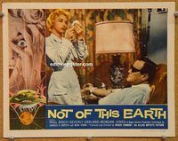 d487 NOT OF THIS EARTH vintage movie lobby card '57 Roger Corman, Garland