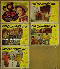 e587 OUT CALIFORNIA WAY 5 vintage movie lobby cards '46 Monty Hale