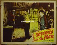 d499 OUTCASTS OF THE TRAIL vintage movie lobby card #6 '49 Monte Hale western