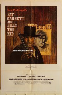 g890 PAT GARRETT & BILLY THE KID one-sheet movie poster '73 Bob Dylan