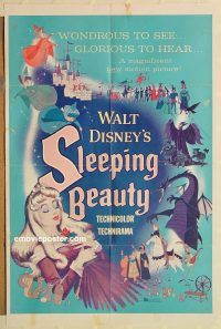 h047 SLEEPING BEAUTY one-sheet movie poster '59 Disney classic!