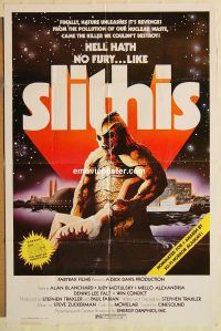 h049 SLITHIS one-sheet movie poster '78 wild sci-fi monster image!