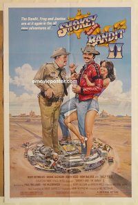 h050 SMOKEY & THE BANDIT 2 one-sheet movie poster '80 Reynolds, Gleason