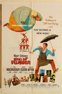 h061 SON OF FLUBBER one-sheet movie poster R70 Walt Disney, MacMurray