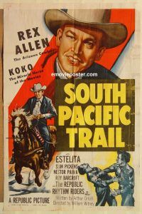 h071 SOUTH PACIFIC TRAIL one-sheet movie poster '52 Rex Allen, Estelita