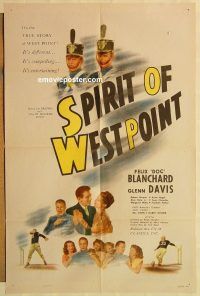 h075 SPIRIT OF WEST POINT one-sheet movie poster '47 football, Blanchard