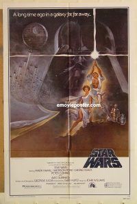 h086 STAR WARS style A 1sh movie poster '77 Lucas, Harrison Ford