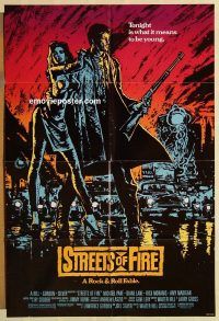 h102 STREETS OF FIRE one-sheet movie poster '84 Walter Hill, rock & roll!