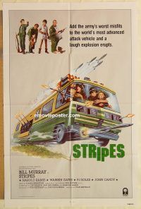 h103 STRIPES int'l one-sheet movie poster '81 Bill Murray, Harold Ramis