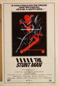 h106 STUNT MAN one-sheet movie poster '80 Peter O'Toole, Railsback