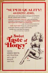 h122 SWEET TASTE OF HONEY one-sheet movie poster '70s sexploitation!