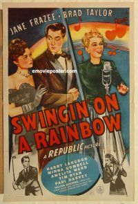 h125 SWINGIN' ON A RAINBOW one-sheet movie poster '45 Jane Frazee, Langdon