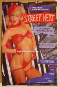 h101 STREET HEAT video one-sheet movie poster '86 hardboiled sexploitation!