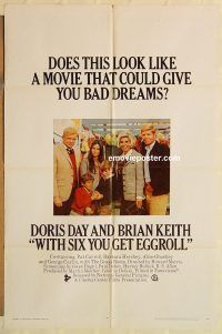 h288 WITH SIX YOU GET EGGROLL one-sheet movie poster '68 Doris Day, Keith