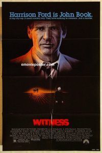 h290 WITNESS one-sheet movie poster '85 Harrison Ford, Kelly McGillis