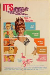 h295 WOMAN TIMES SEVEN one-sheet movie poster '67 MacLaine, Sellers