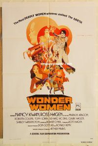 h297 WONDER WOMEN one-sheet movie poster '73 Nancy Kwan, Ross Hagan