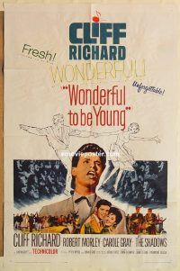 h298 WONDERFUL TO BE YOUNG one-sheet movie poster '62 Cliff Richard