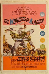 h299 WONDERS OF ALADDIN one-sheet movie poster '61 Donald O'Connor