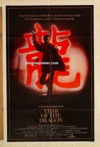 h306 YEAR OF THE DRAGON one-sheet movie poster '85 Mickey Rourke