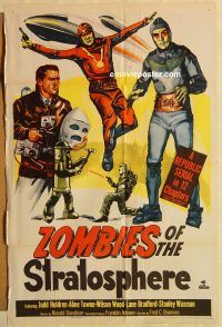 h315 ZOMBIES OF THE STRATOSPHERE one-sheet movie poster '52 Nimoy