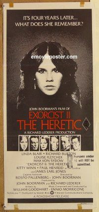 k572 EXORCIST 2: THE HERETIC Australian daybill movie poster '77 Blair