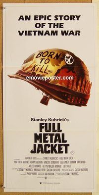 k588 FULL METAL JACKET Australian daybill movie poster '87 Stanley Kubrick