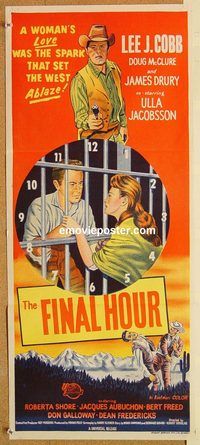 k574 FINAL HOUR Australian daybill movie poster '62 Lee J. Cobb, McClure