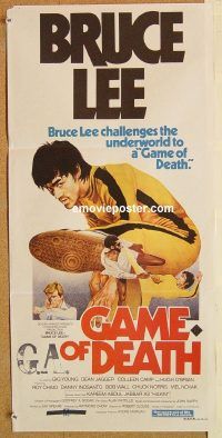 k593 GAME OF DEATH Australian daybill movie poster 1981 Bruce Lee