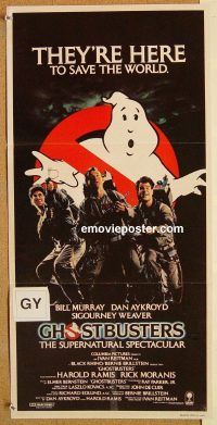 k594 GHOSTBUSTERS Australian daybill movie poster '84 Bill Murray, Aykroyd