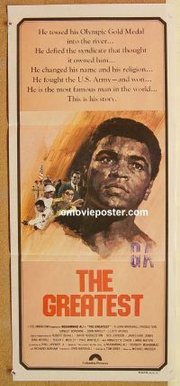 k605 GREATEST Australian daybill movie poster '77 Muhammad Ali, boxing